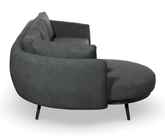 DOMO collection Loungesofa »Toledo«, links, anthrazit