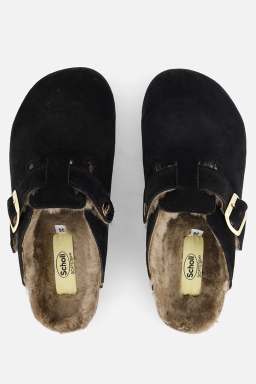 Scholl Fae Sandalen zwart Suede