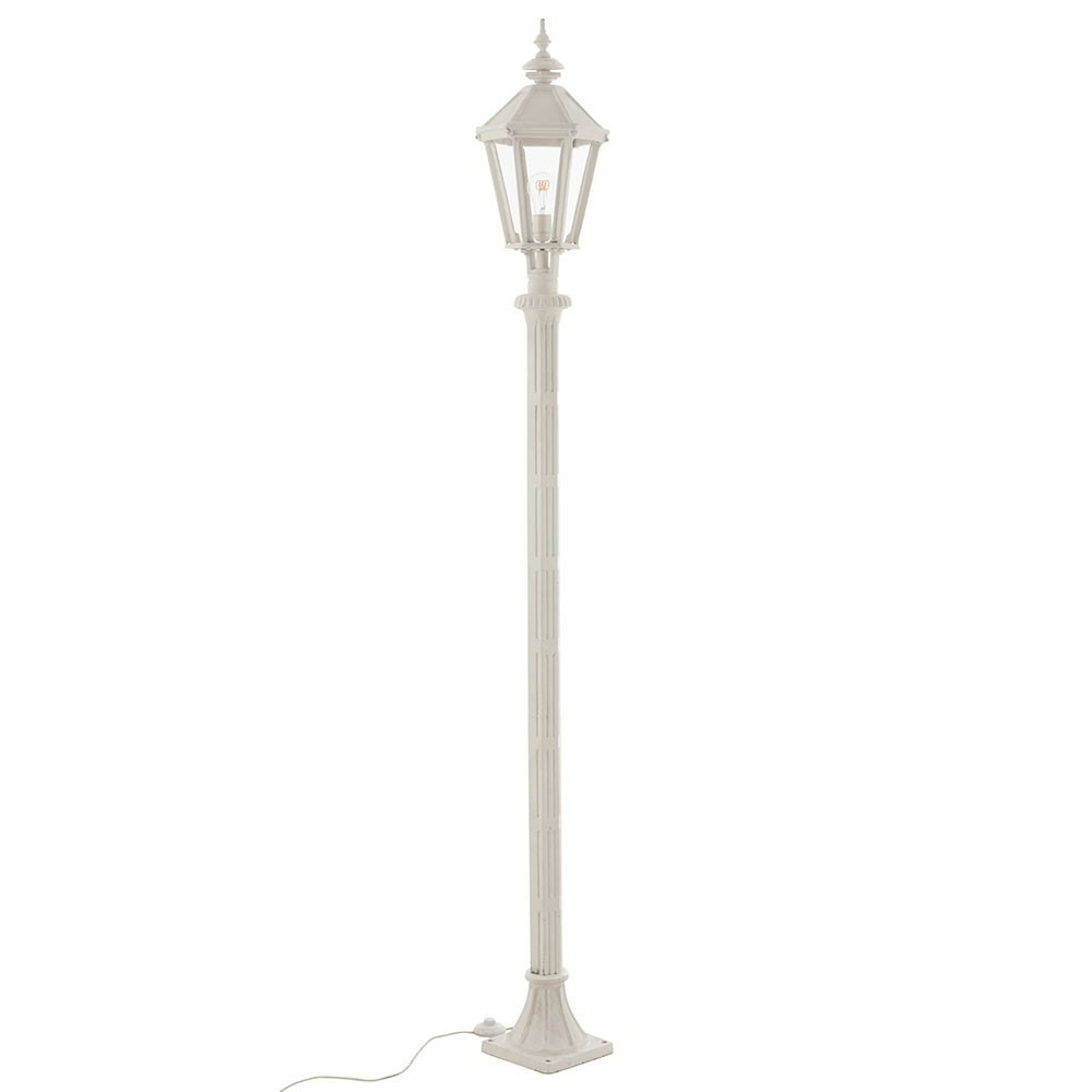 Lanterne poteau outdoor fonte blanc