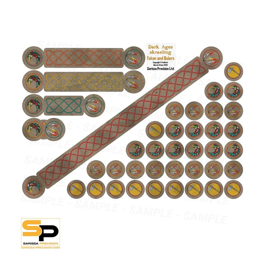 Dark Ages Skraeling Token & Ruler Coulour Set