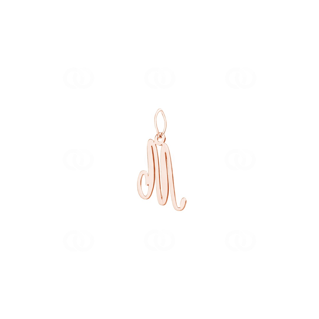 Anhänger 750/18 K Roségold Buchstabe M