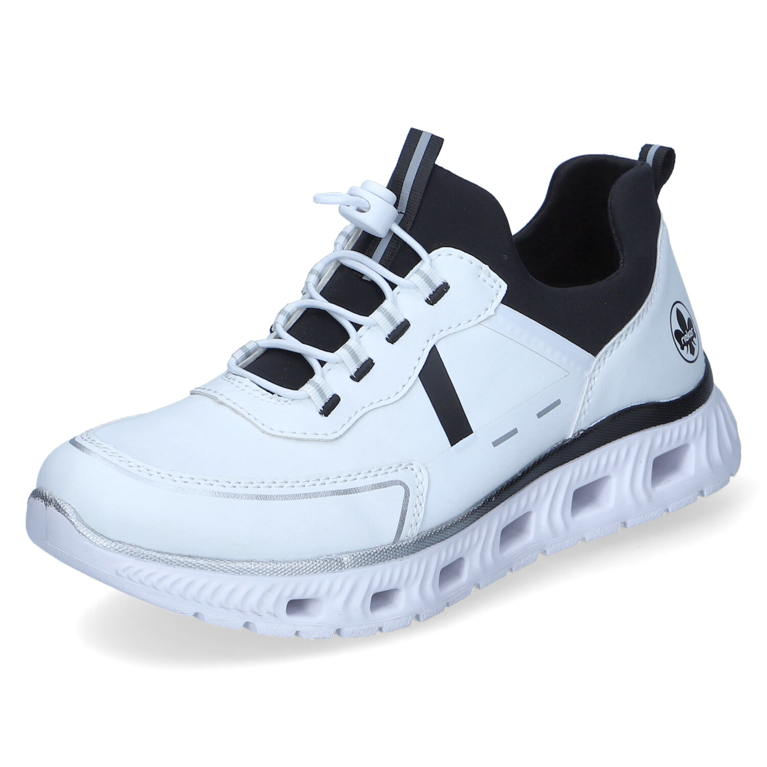 Rieker Slip-On-Sneaker - weiss/bianco/schwarz/schwarz