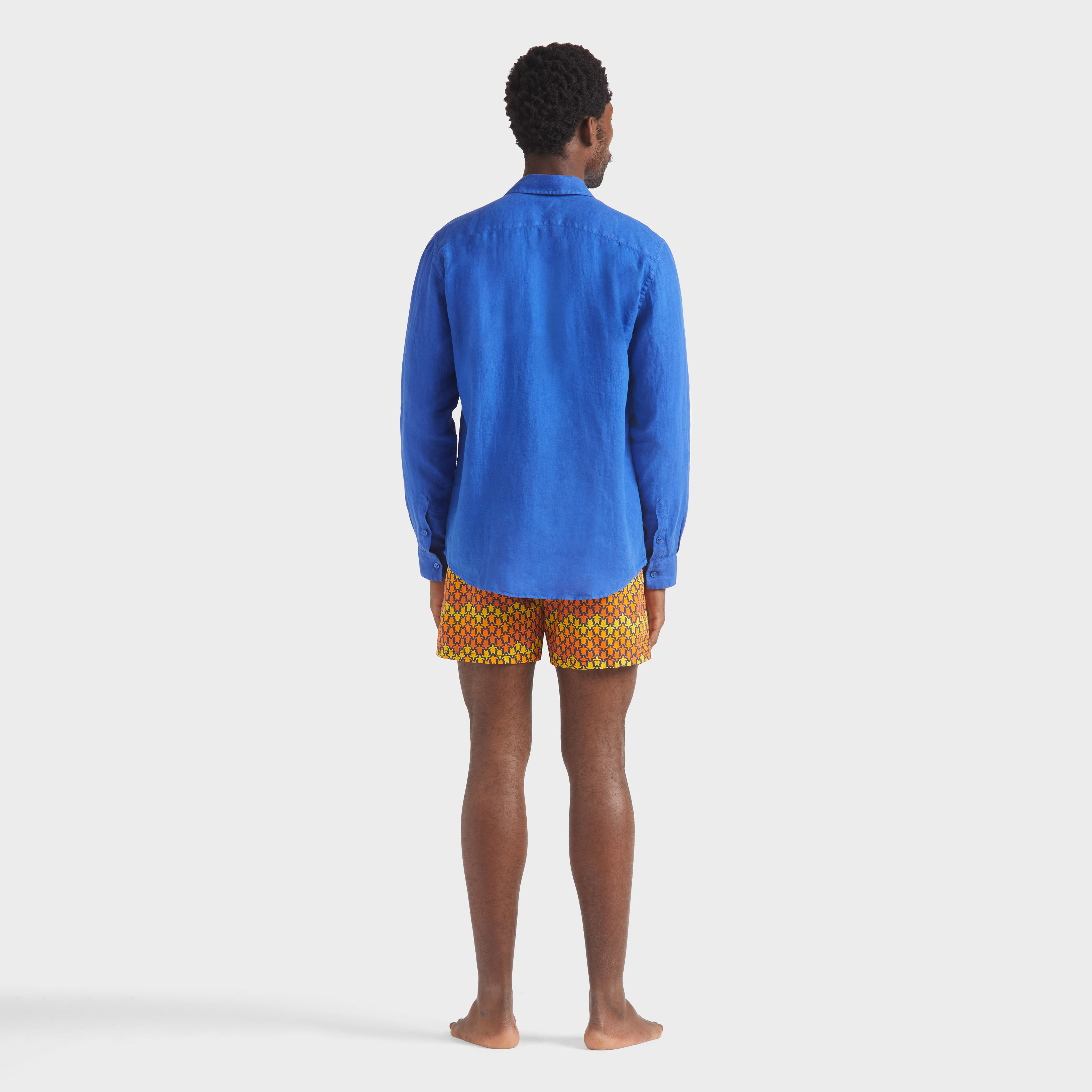 Chemise en lin homme unie