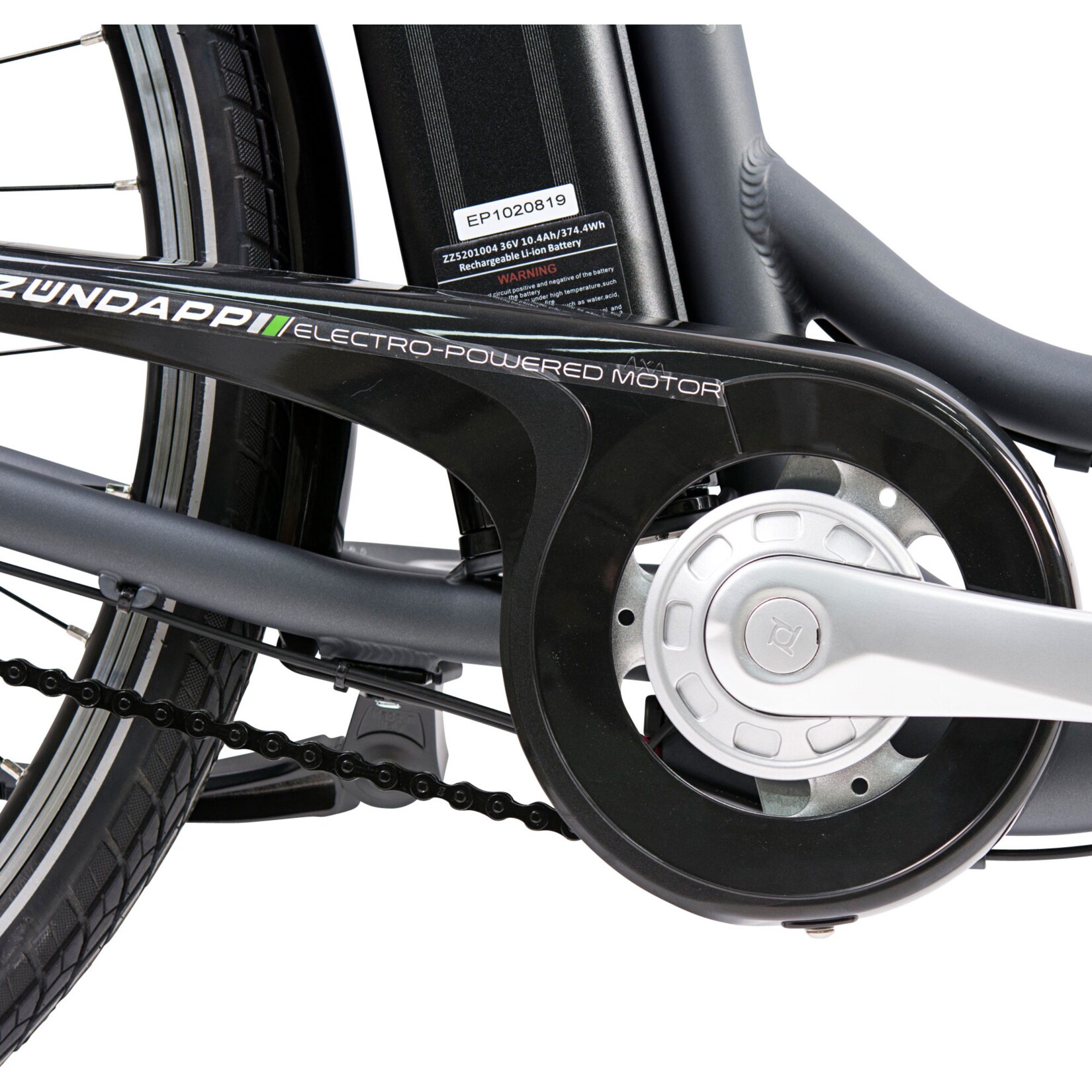 Zündapp Green 3.7 E Bike Damenfahrrad 28 Zoll mit Nabenschaltung 7 Gang anthrazit