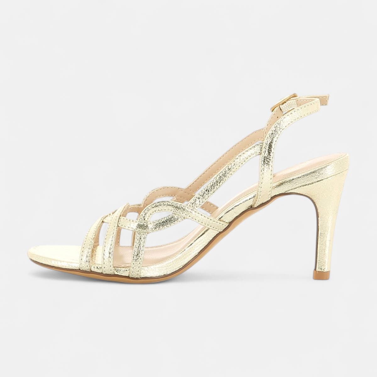 Nu-pieds à talon Femme or
