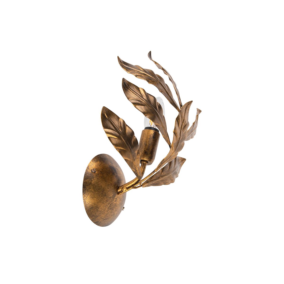 Art Deco wandlamp antiek goud - Linden