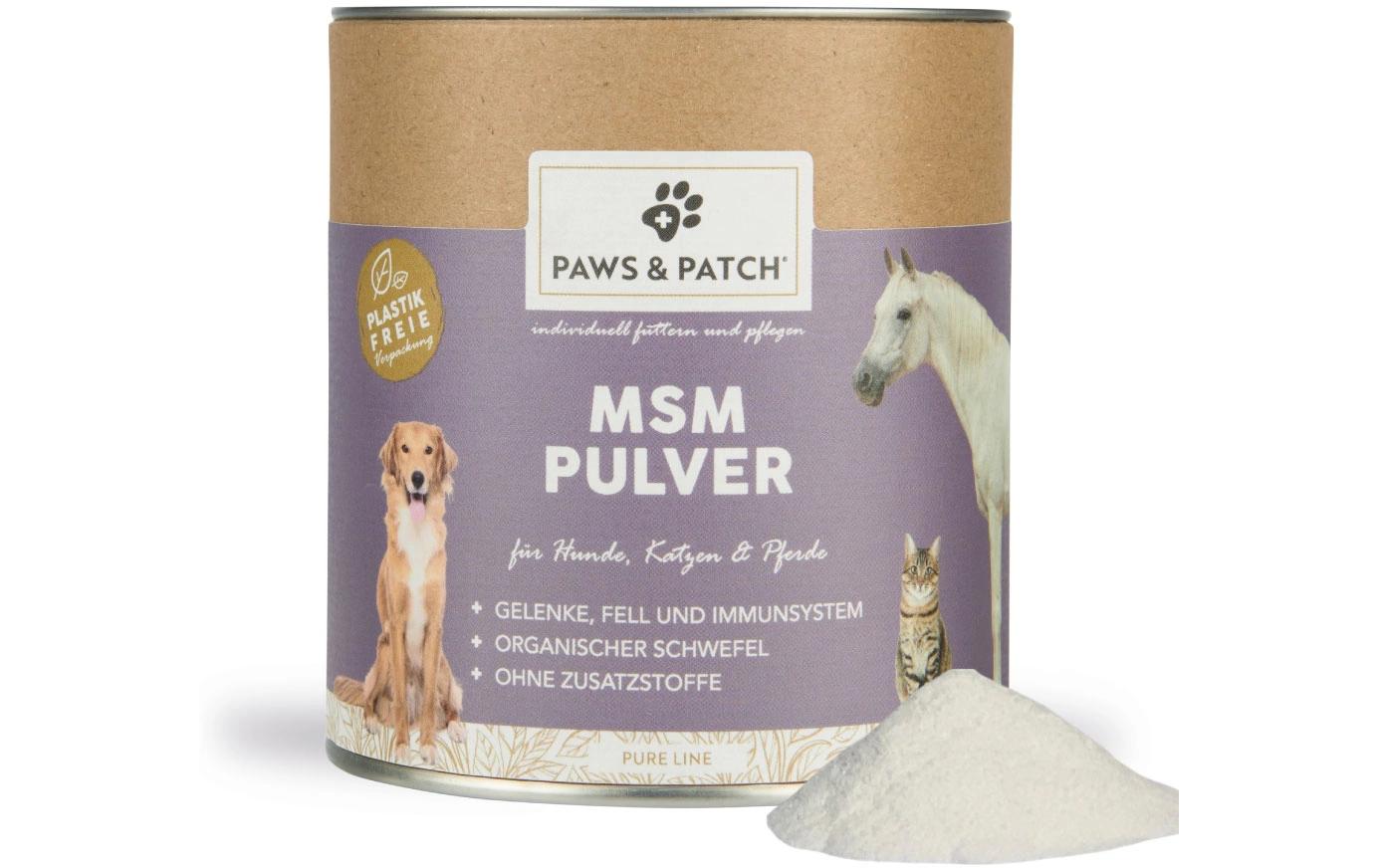 Hunde-Nahrungsergänzung MSM Pulver 500 gEinzelfuttermittel für Hunde und Katzen