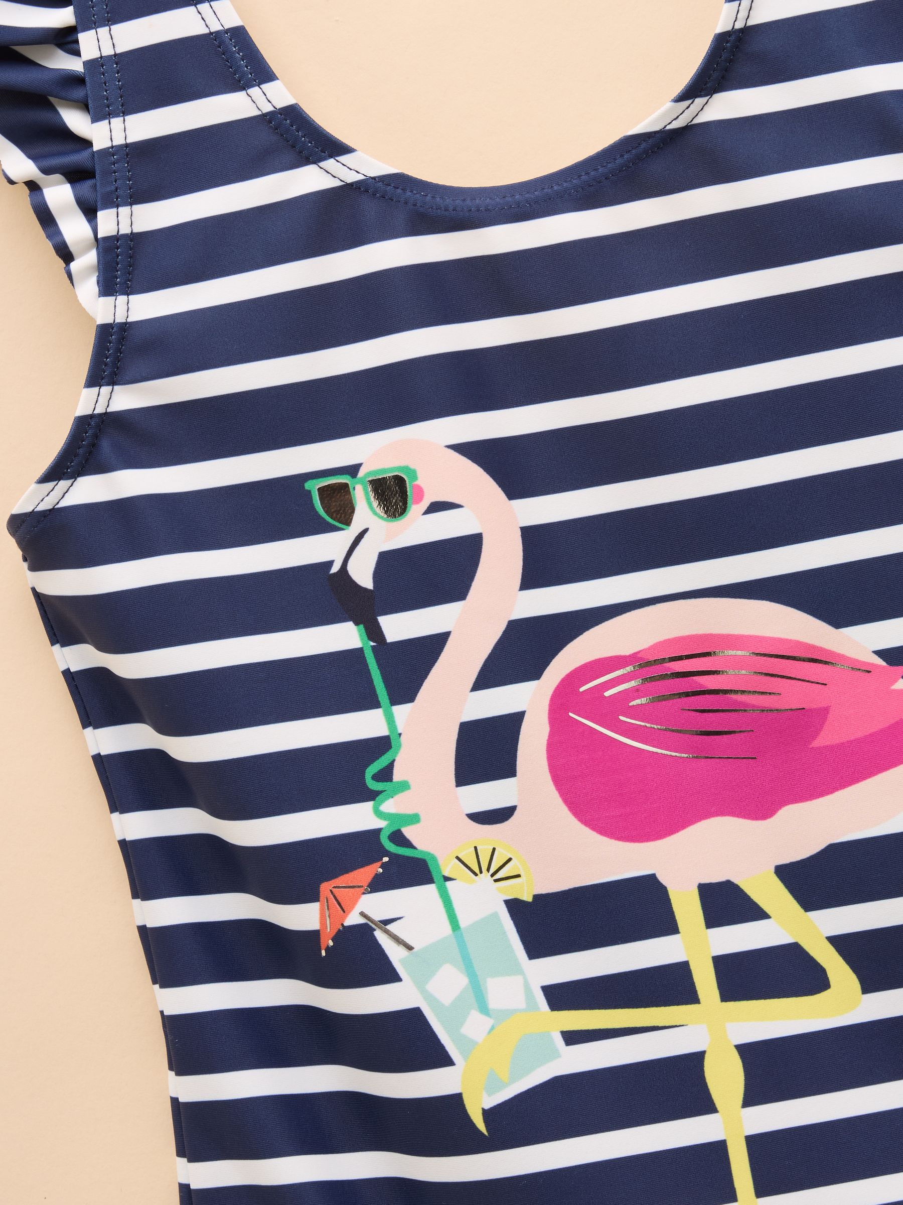 Blauw - Joules Splash bedrukt badpak