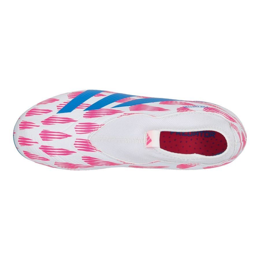 adidas Predator League Laceless FG Reemergence - Blanc/Bleu/Rose Enfant