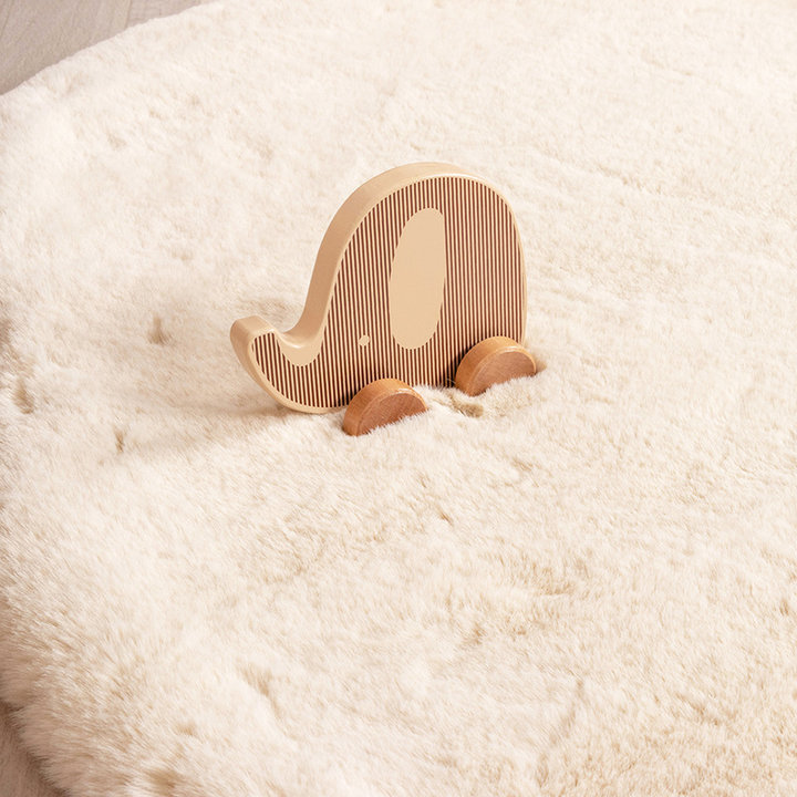 Kindervloerkleed - Huggy Olifant Creme | Super fluffy!