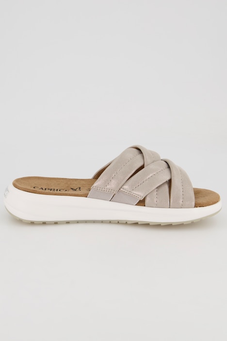 Caprice Leder-Pantoletten, Climotion, Weite H