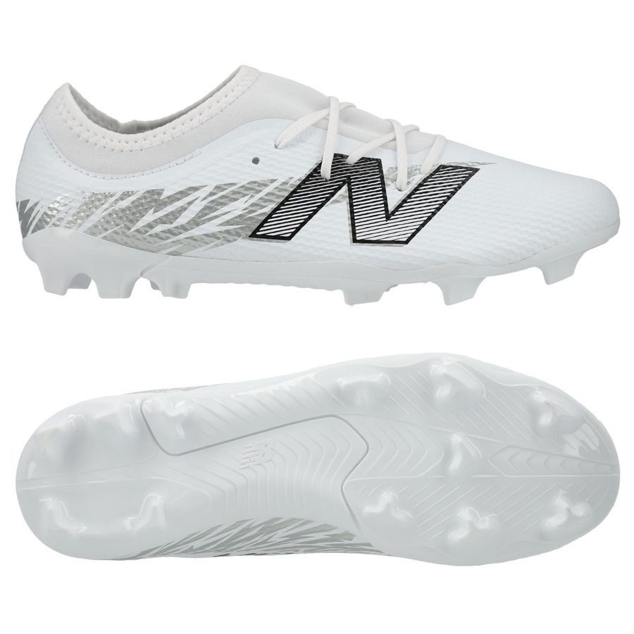 New Balance Furon V8 Team FG 10 Year - Blanc/Noir Enfant