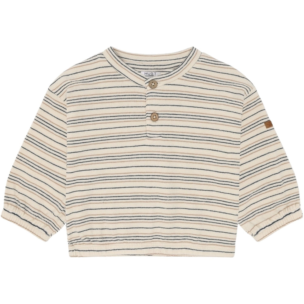 Køb Hust & Claire Snow White Sigurt Fine Striped Strik