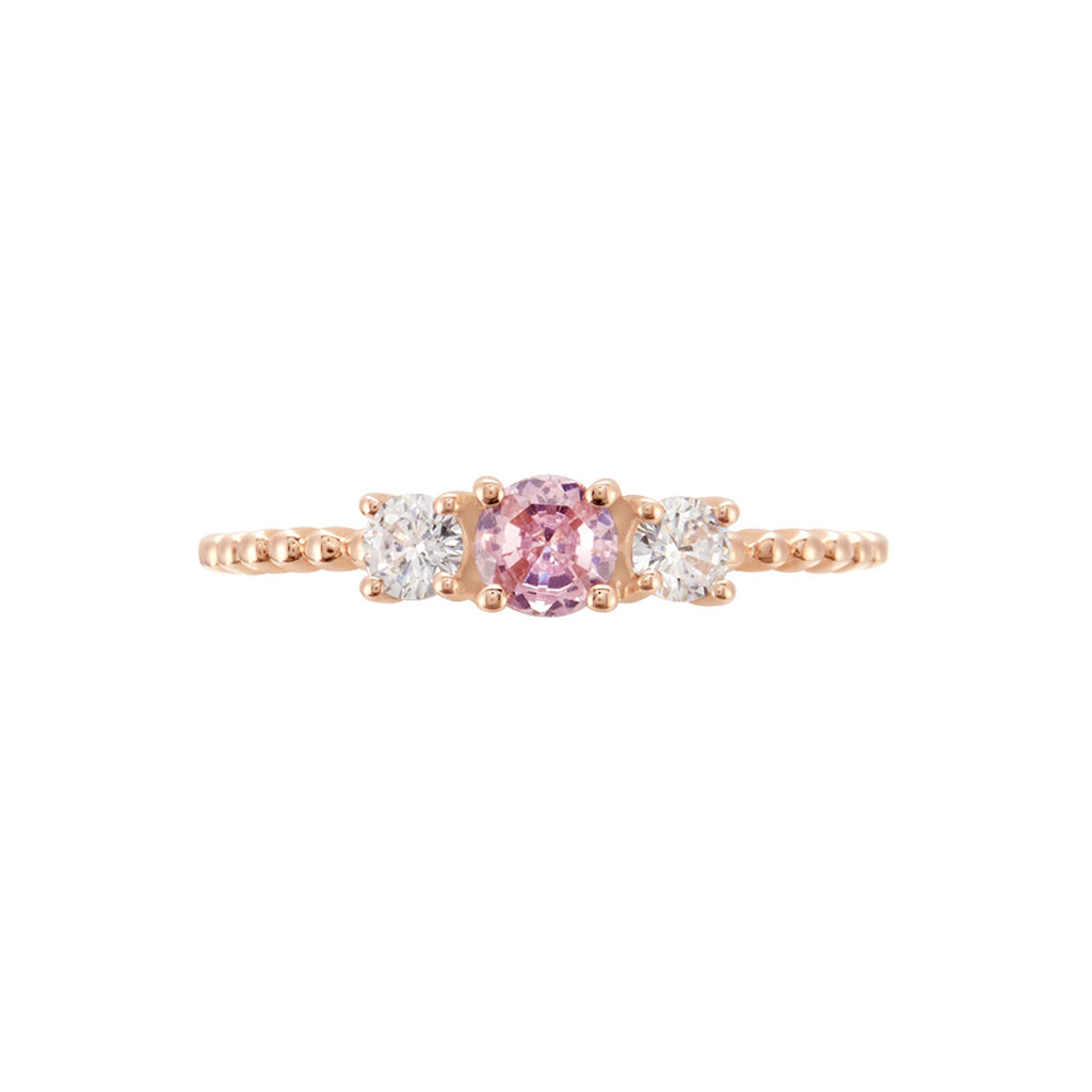 Bague Shahar Argent Rose Oxyde De Zirconium