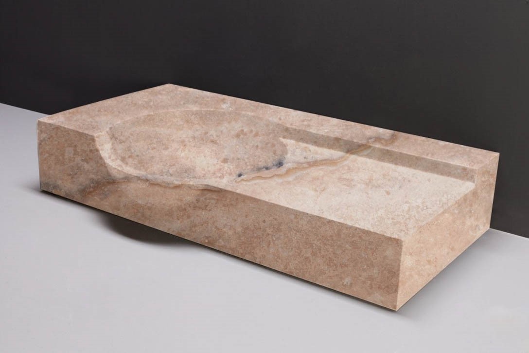 Forzalaqua Laguna wastafel 80x40cm met kraangat travertin