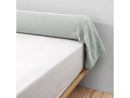 OUREA - Taie de Traversin 85x185cm Gaze de Coton Eucalyptus