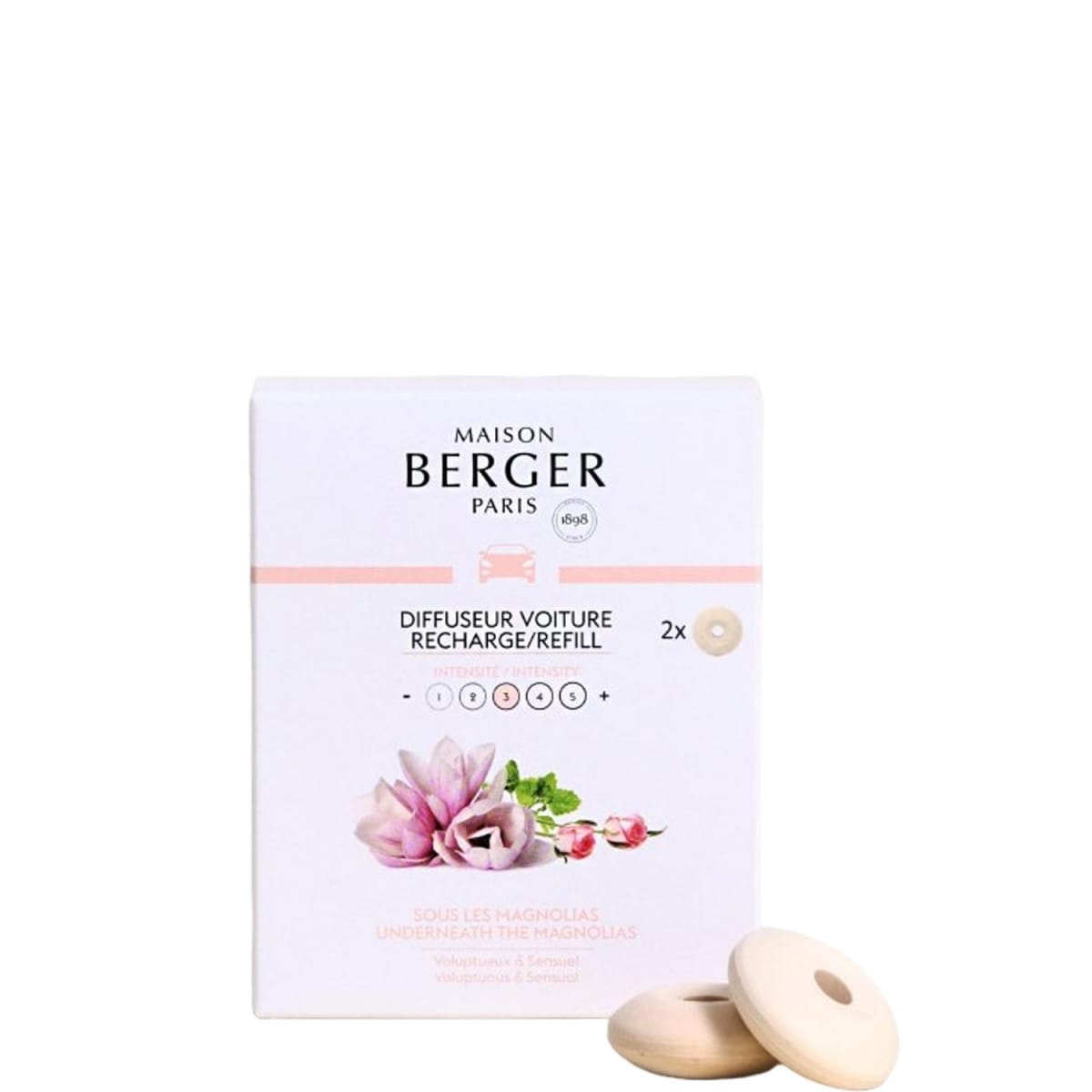 Maison Berger Paris Sous les Magnolias Recharges Diffuseur Voiture