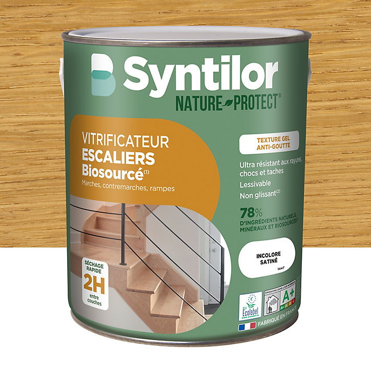 Vitrificateur escaliers Biosourcé Nature Protect Syntilor incolore satiné 2,5L