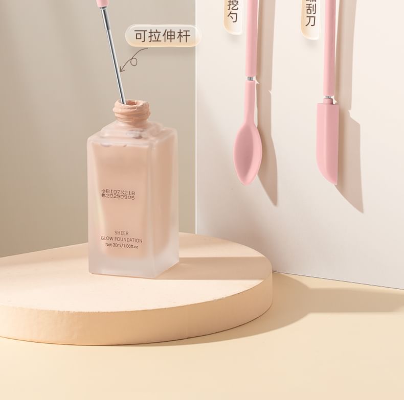 SIMBLER - Intrekbare siliconen make-up spatel / lepel / set
