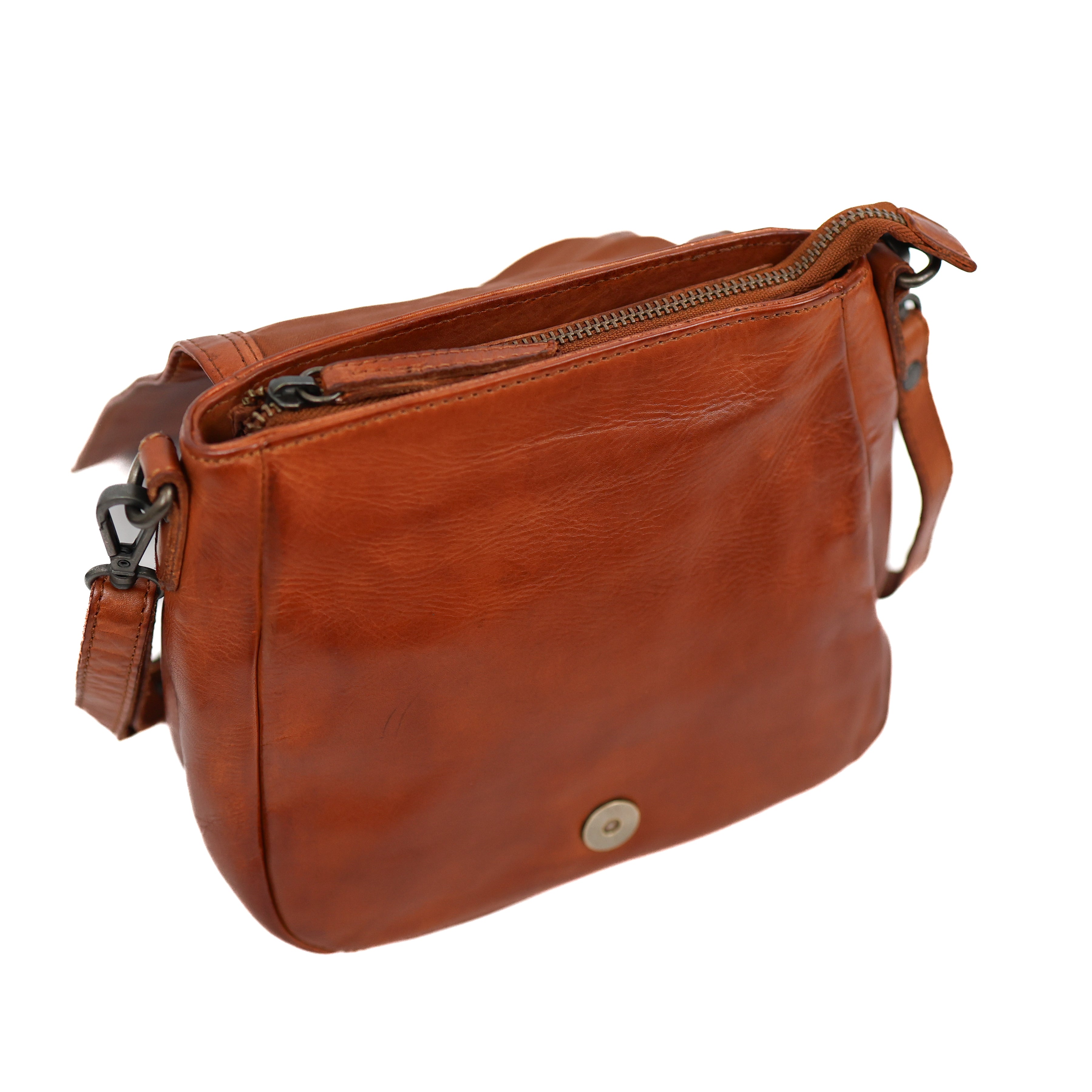 Schoudertasje 'Jennie' cognac croco Cognac