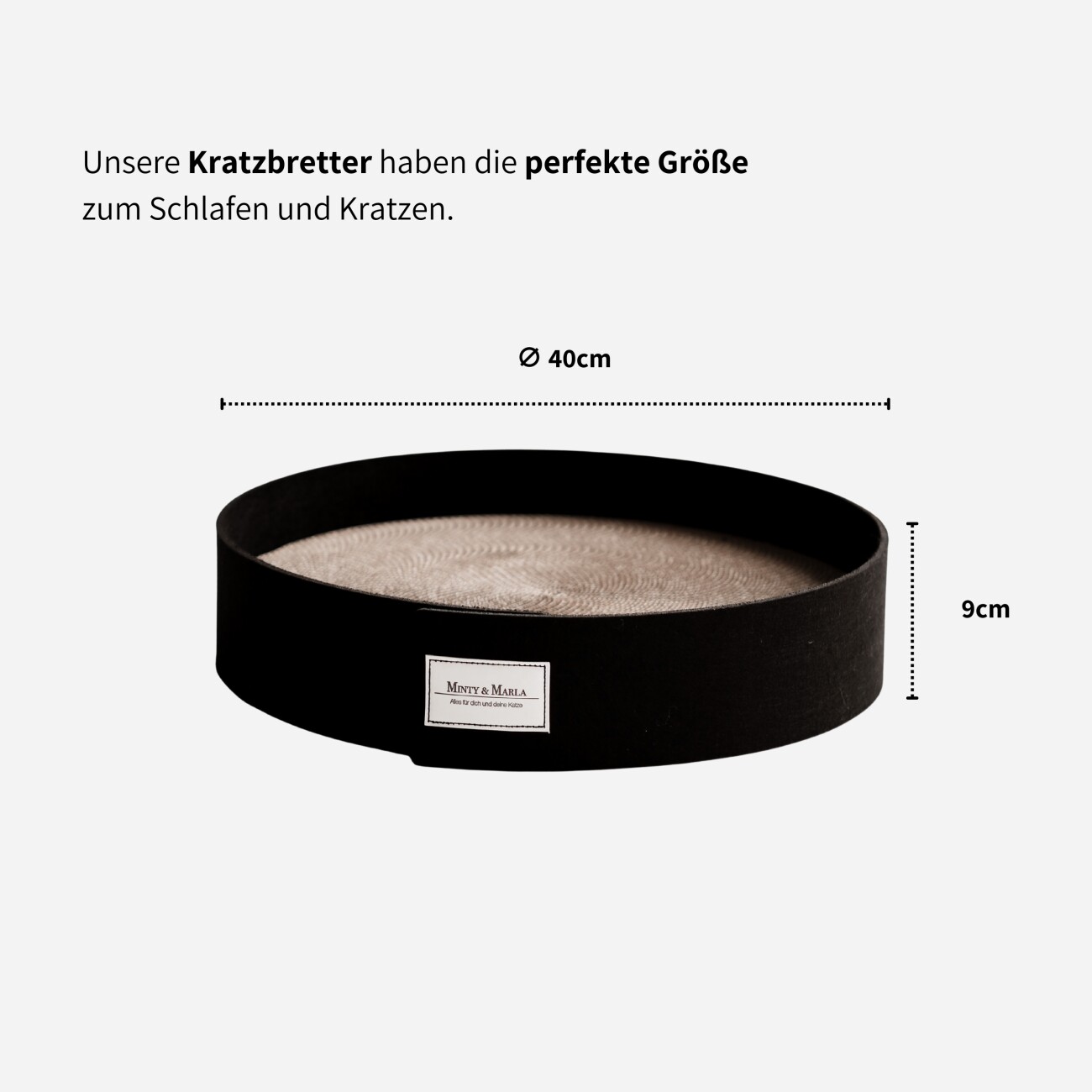 Minty&Marla Kratzbrett Kratzpappe inkl. Katzenminze schwarz