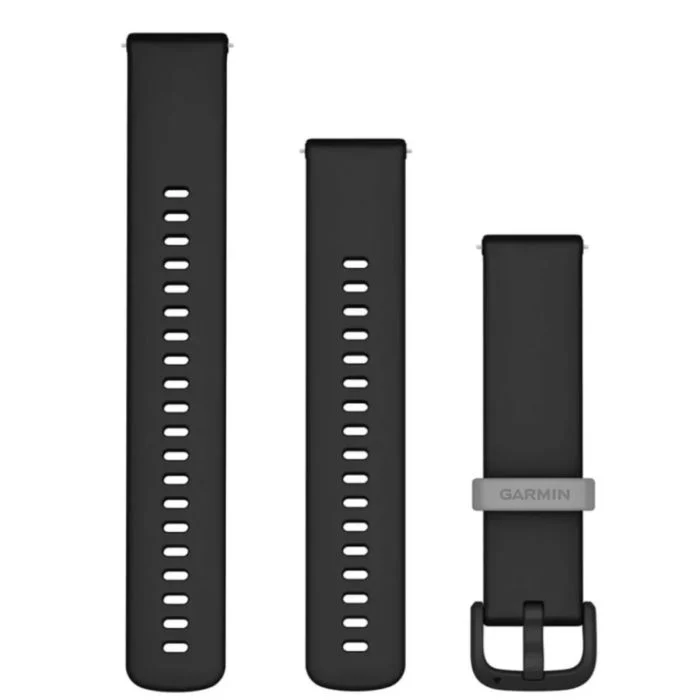 Garmin Unisex Tilbehør til ure/armbånd Quick Release 20 mm Strap (Silicone) Sort