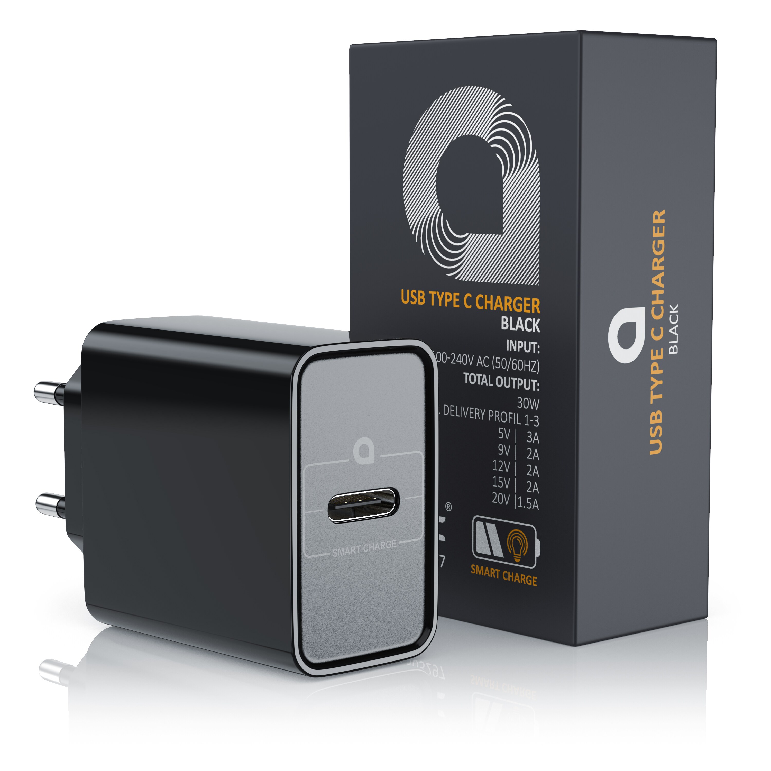 Aplic USB-Ladegerät USB C Netzteil, Power Delivery 30 Watt, USB Charger, Ladeadapter