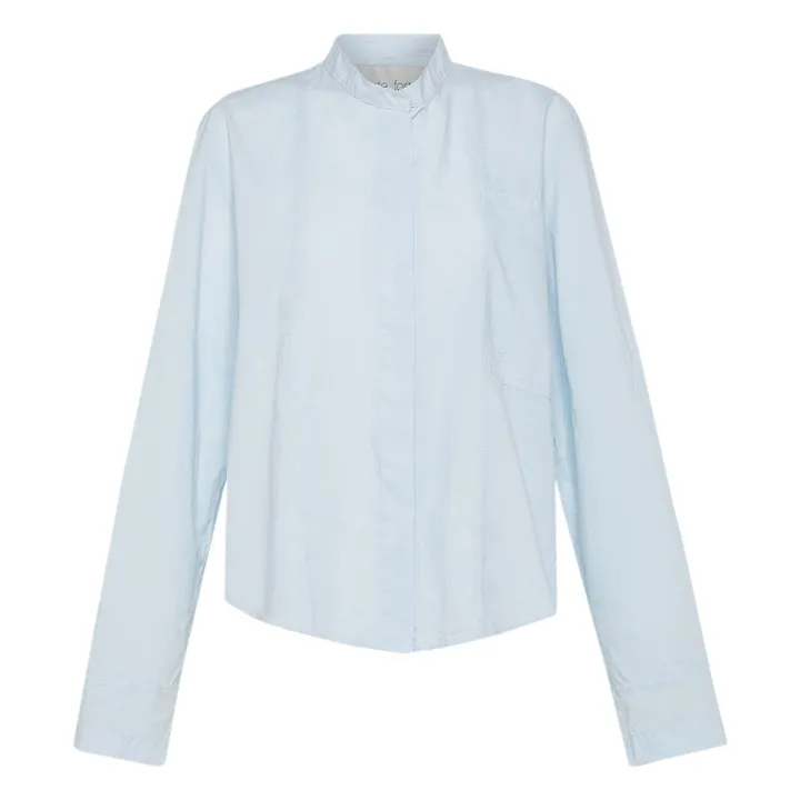 Forte Forte Chemise Grand-Père Popeline de Coton | Bleu ciel