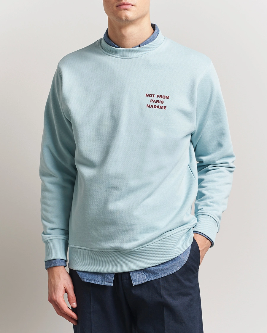 Drôle de Monsieur Slogan Sweatshirt Light Blue