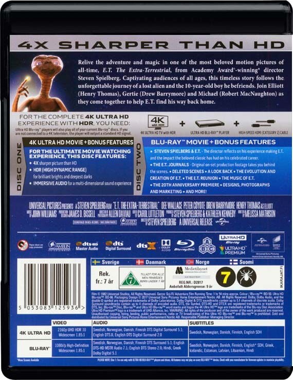E.T. Film - The Extra-Terrestrial - 4K Ultra HD Blu-Ray