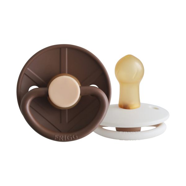FRIGG Little Viking Fopspeen - 0-6 Mnd - 2 stuks - Cocoa/Cream