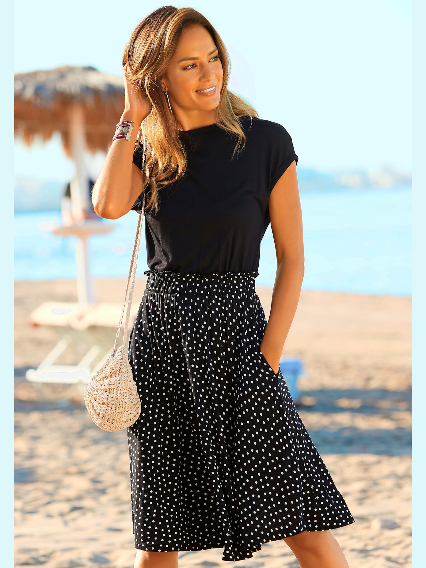 Robe en jersey aspect 2 en 1
