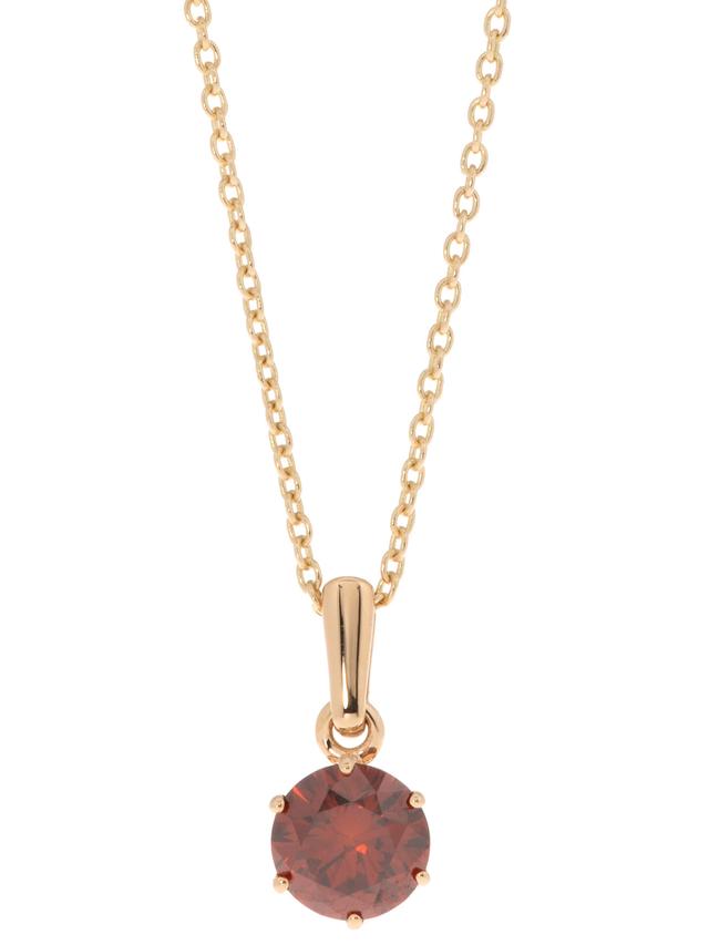 Anhänger & Kette, LG-Brillant, rot, 0,50 ct.