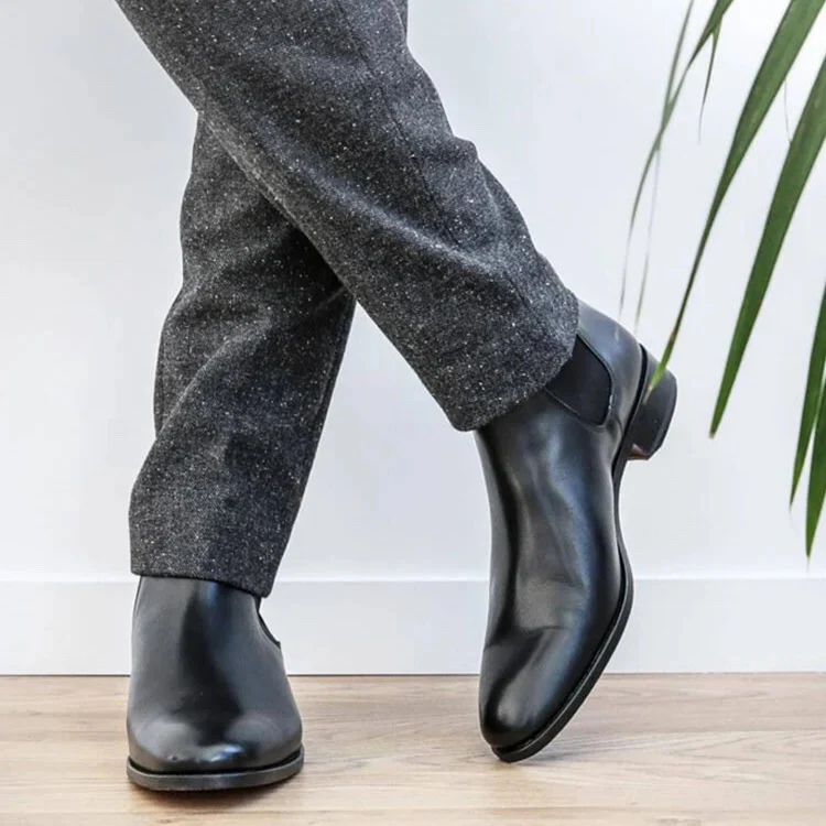 Braker-Chelsea boots en cuir noir