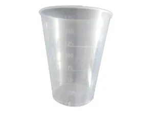 Drikkebæger 185 ml med Målestreg PP Natur,20 ps x 50 stk/krt