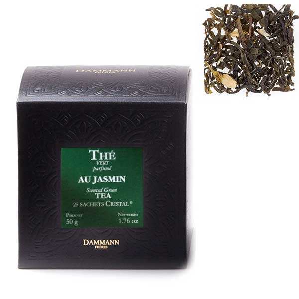 Thé vert au jasmin en sachets cristal - Dammann Frères