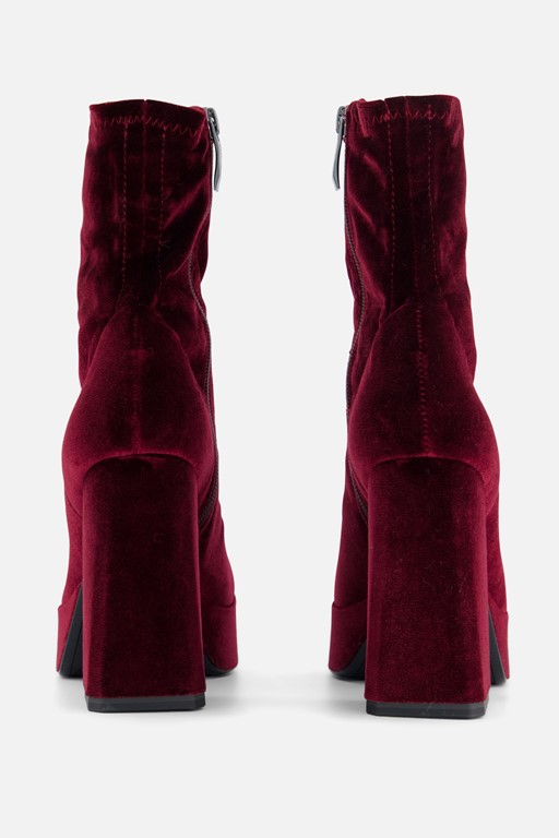 Tamaris Enkellaarsjes rood Textiel