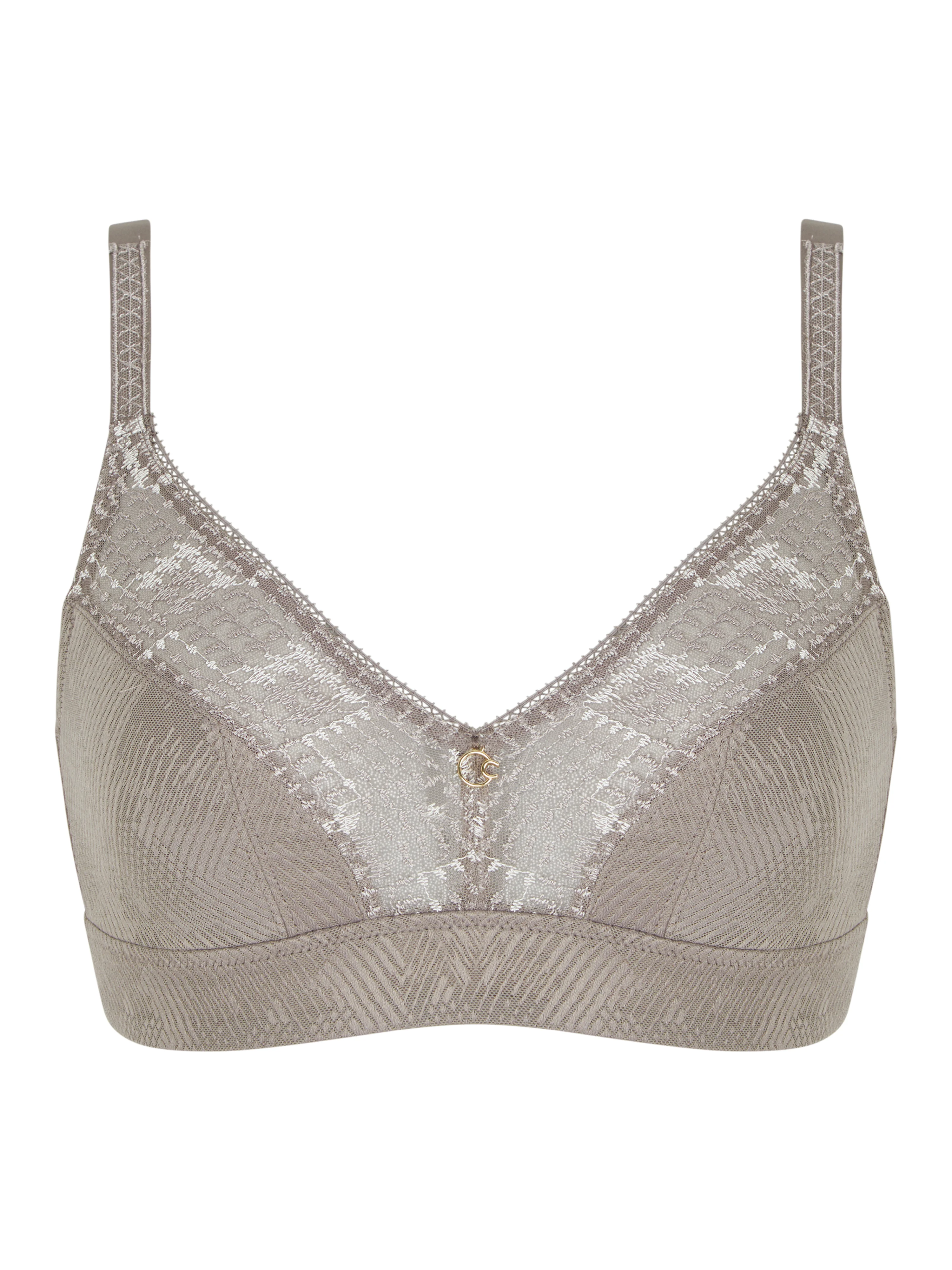INTRIGUE - Soutien-gorge sans armature maintien broderie | Gris