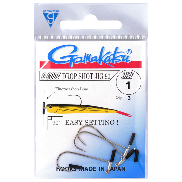 Gamakatsu Dropshot Jig 90,Hameçon taille 1 (3 pcs)