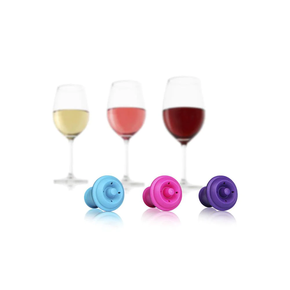 Set de 3 bouchons couleur Vacuvin
