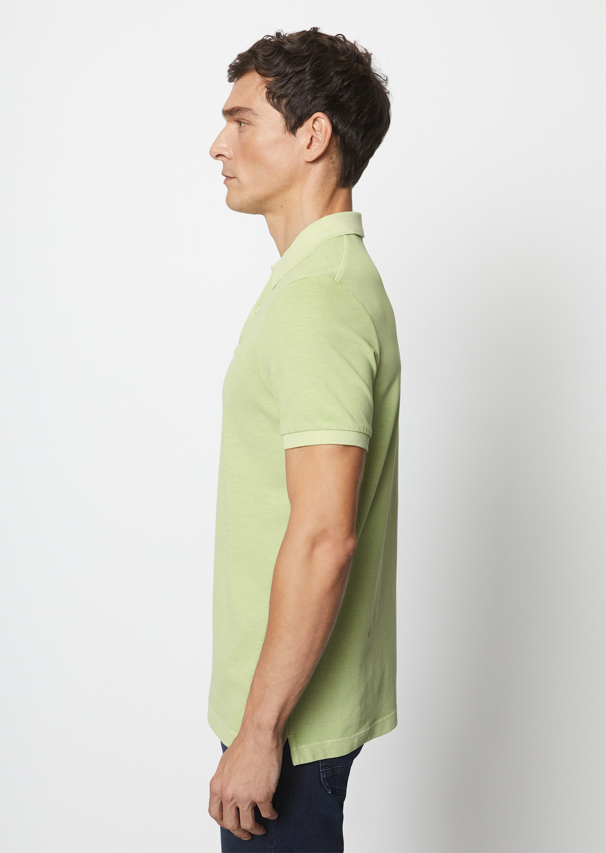 Poloshirt Piqué shaped aus Organic Cotton-Stretch