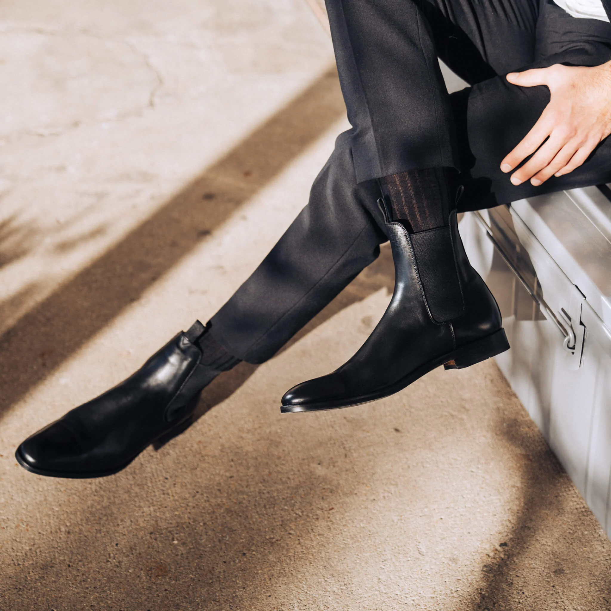 Braker-Chelsea boots en cuir noir