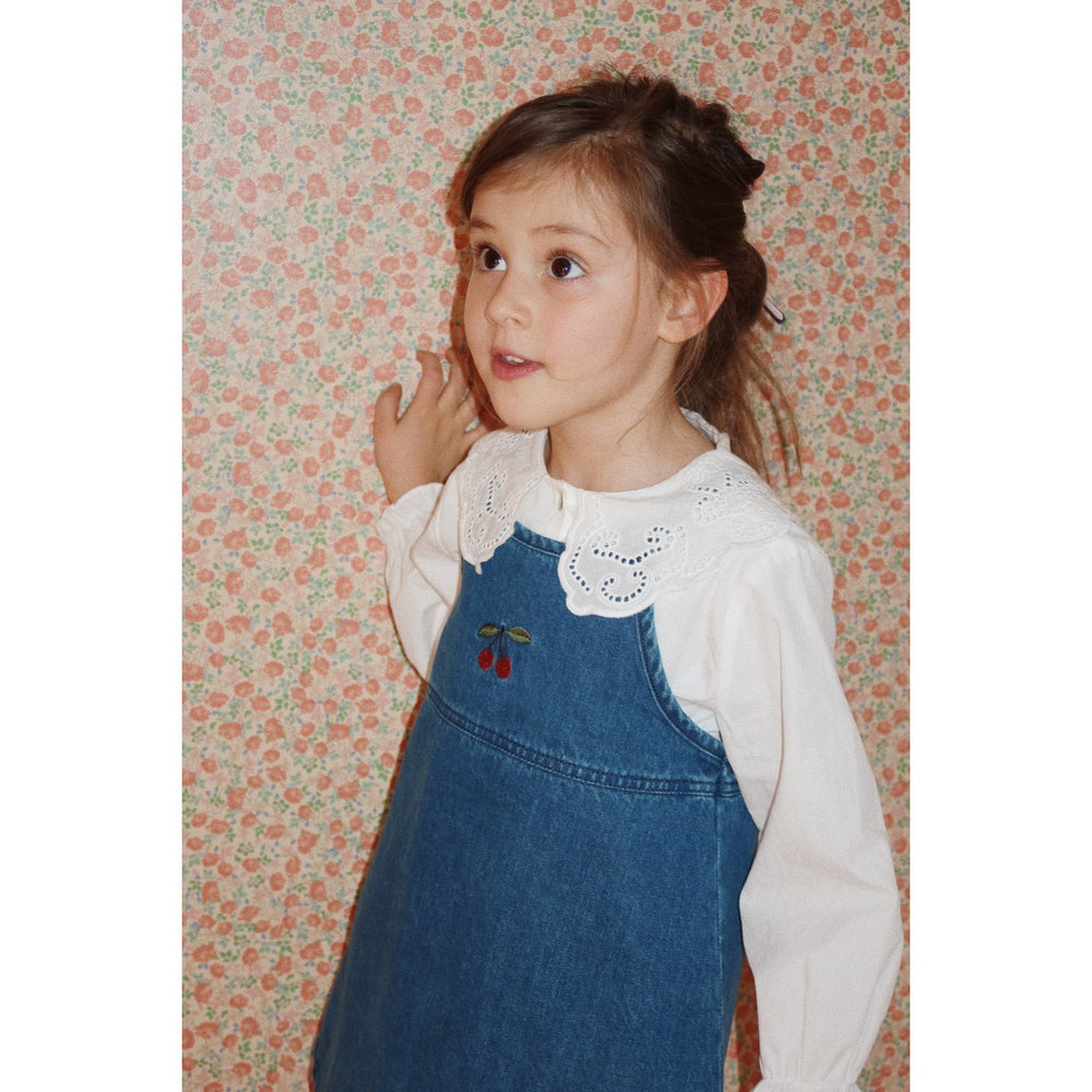 Køb Konges Sløjd x Luksusbaby Denim Blue Magot Strap Kjole GOTS