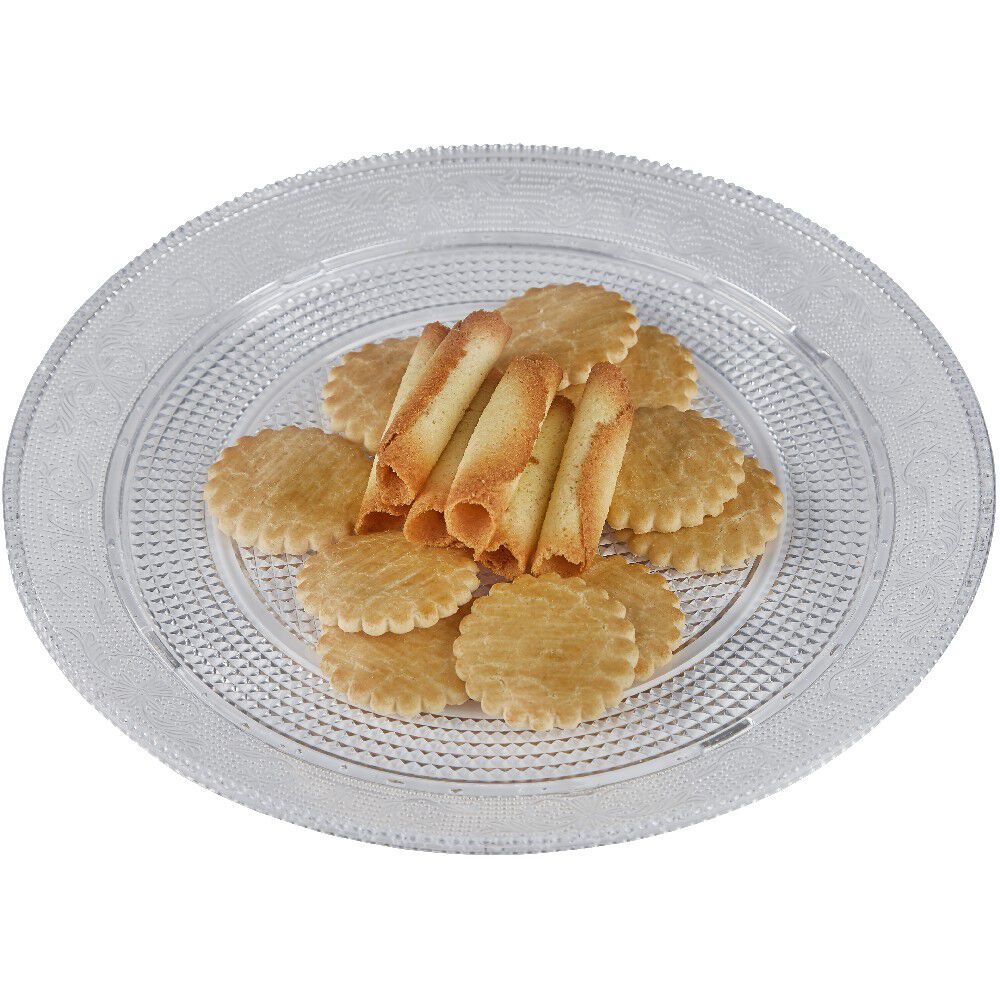 Plateau rond blanc luxe