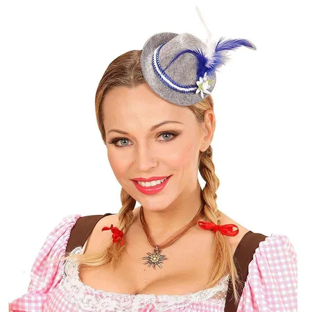 Widmann Mini-Fedora Bayrisch mit Federn, aus Filz