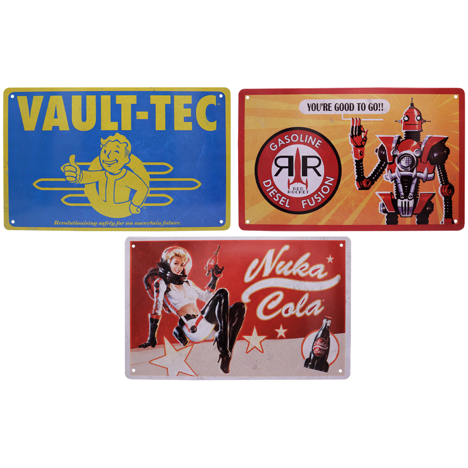 Fallout Tin Sign Set