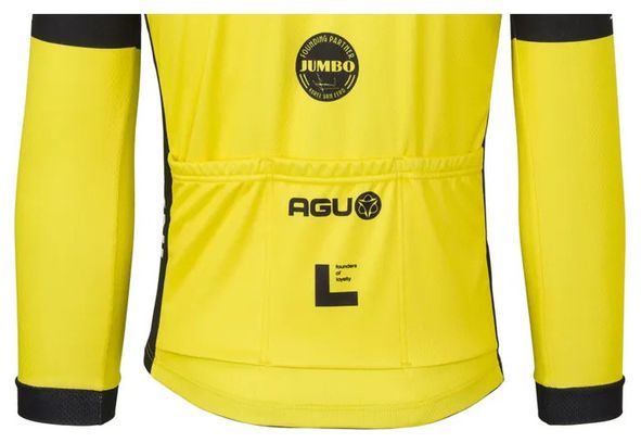 Maillot Manches Longues Replica Visma Lease Noir / Jaune