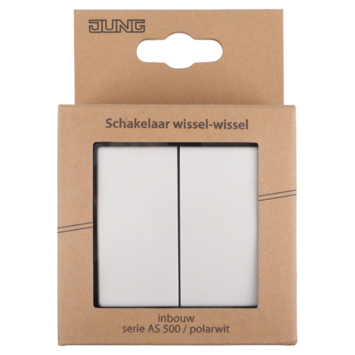 Jung AS500 Wissel-/wisselschakelaar Wit