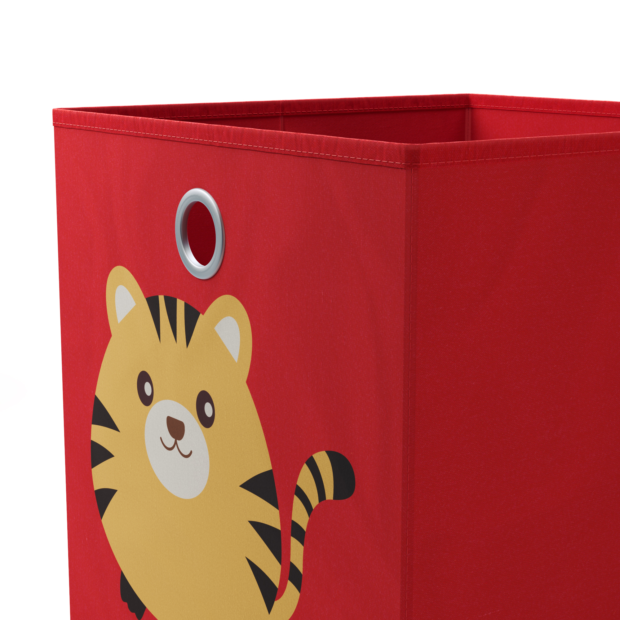 Aufbewahrungsbox Tiger 33 x 33 cm 2er Set rot