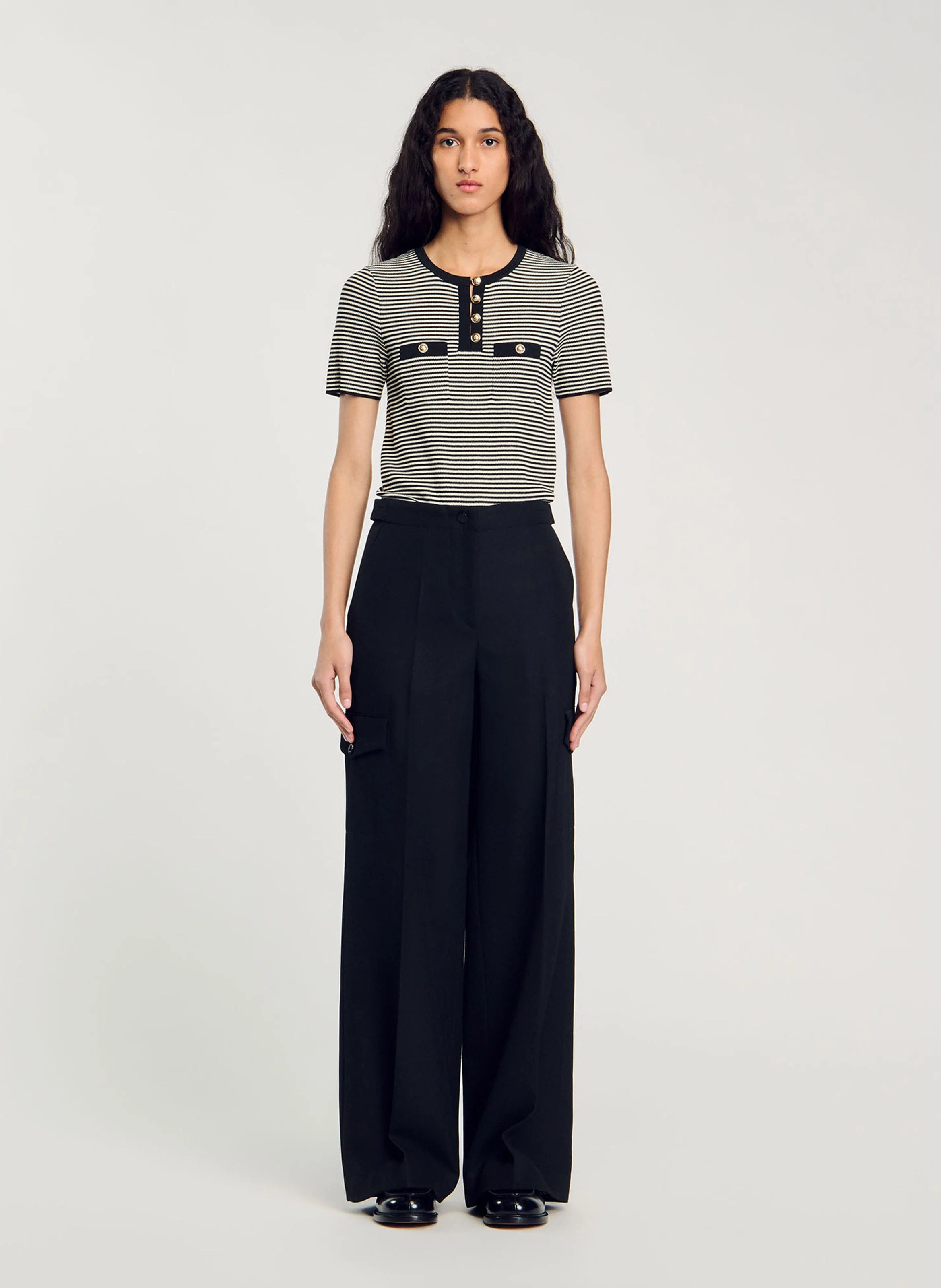 Pantalon large | Noir
